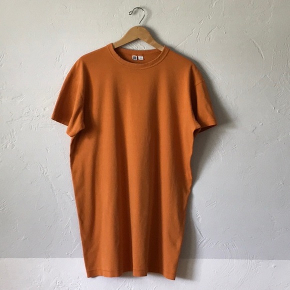 uniqlo uuu Dresses & Skirts - uniqlo u crew neck t dress orange size medium
